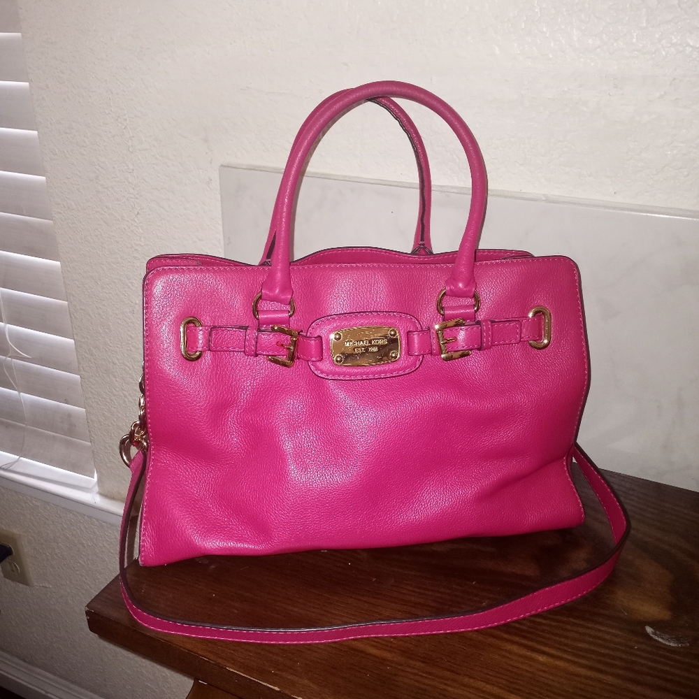 Michael Kors Hot Pink Hamilton Satchel